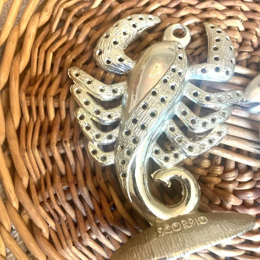 Vintage Earring Tree Lot 2 pcs Scorpio Pisces Fish Scorpion Jewelry Organizer